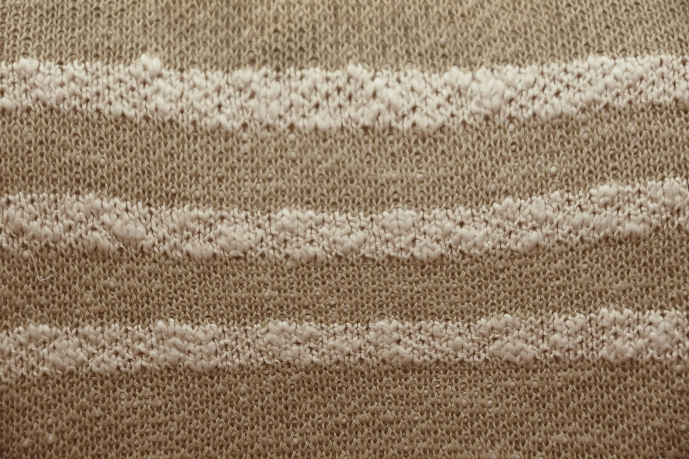 REVERSIBLE - Coussin en tricot design réversible en coton naturel 40x40