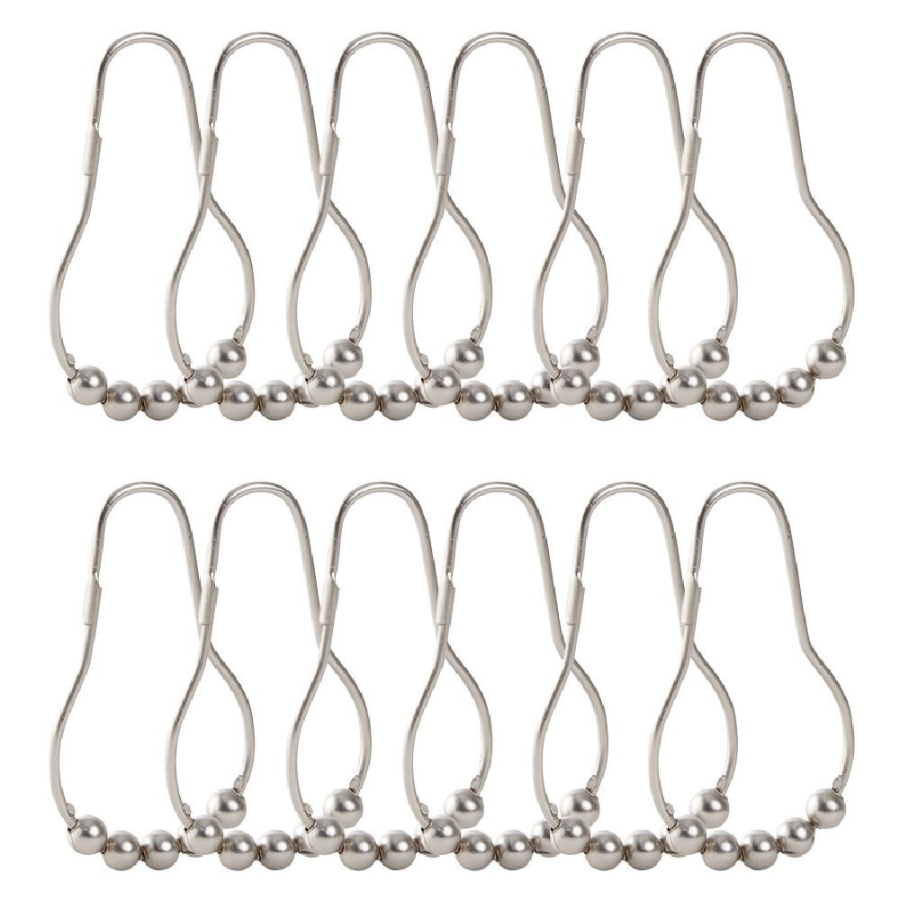 Anneau de douche métal gris x12