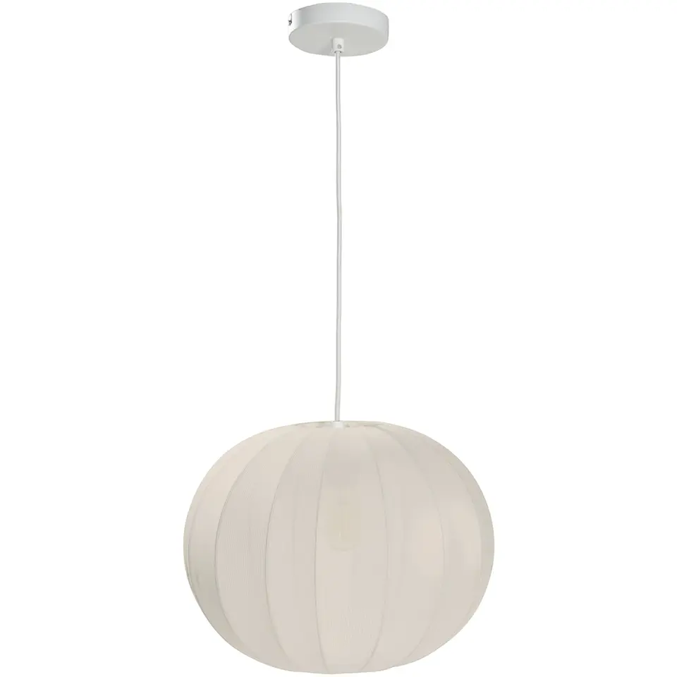 Hanglamp Fenne ovaal - wit metaal - E27 - 150x&Oslash;38 cm