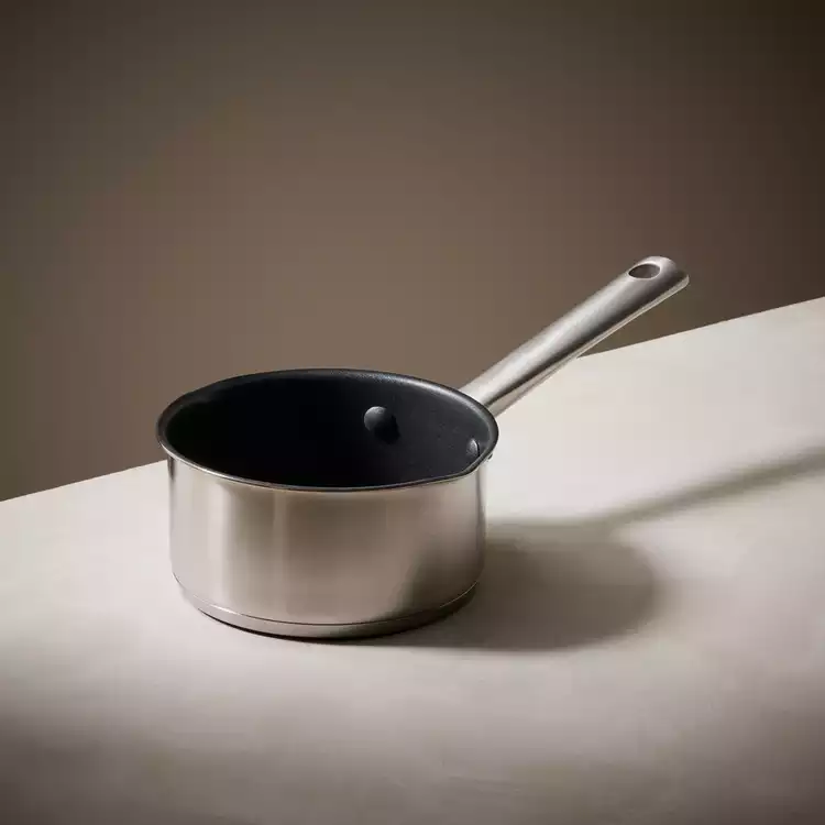 Habitat 14cm Brushed Stainless Steel Milk Pan