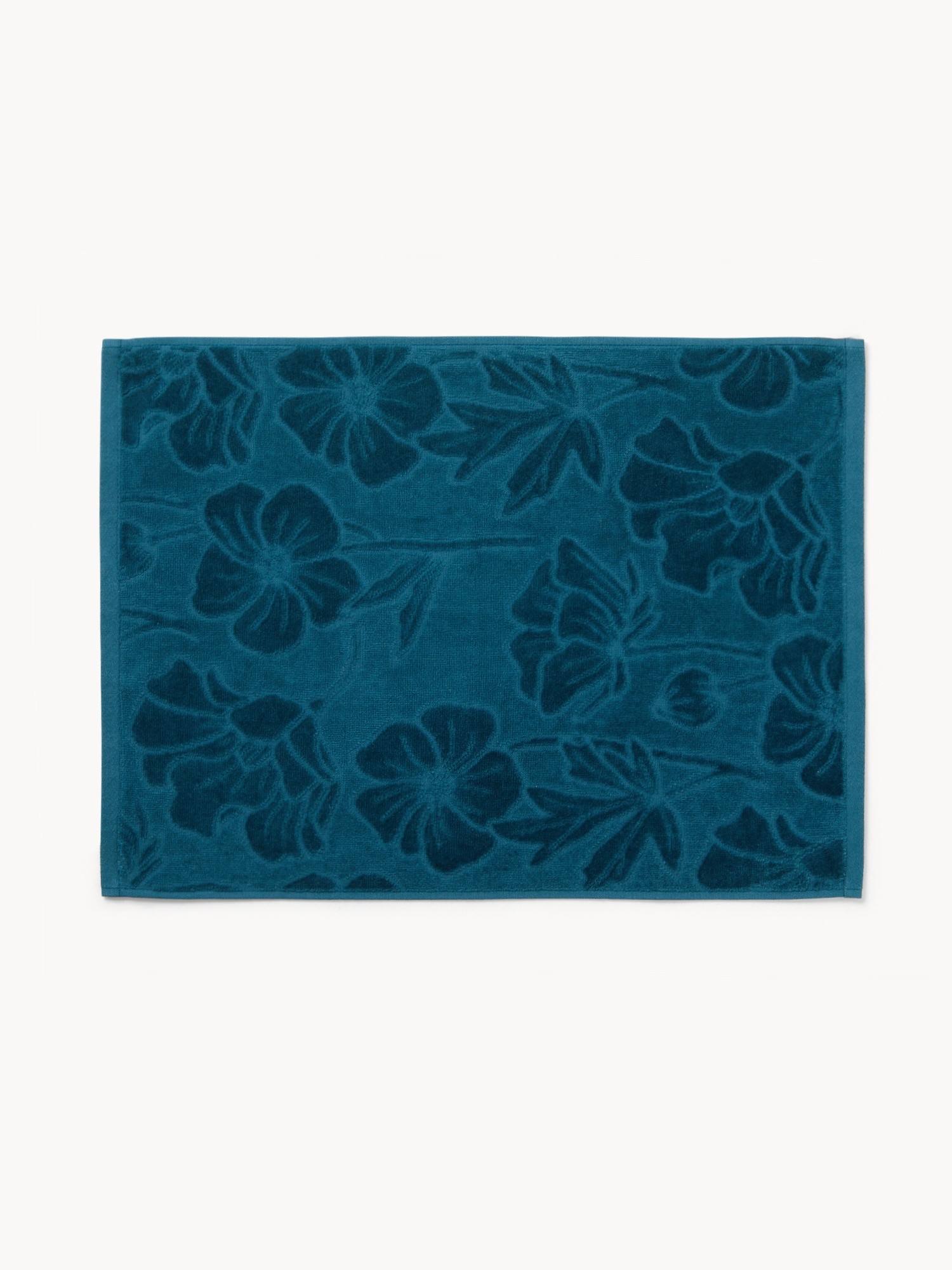 Asciugamano con fantasia floreale in puro cotone velour - Prezzo di lancio