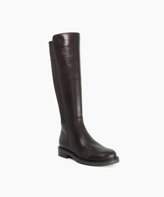 Tallos Brown - Leather Knee-High Boots