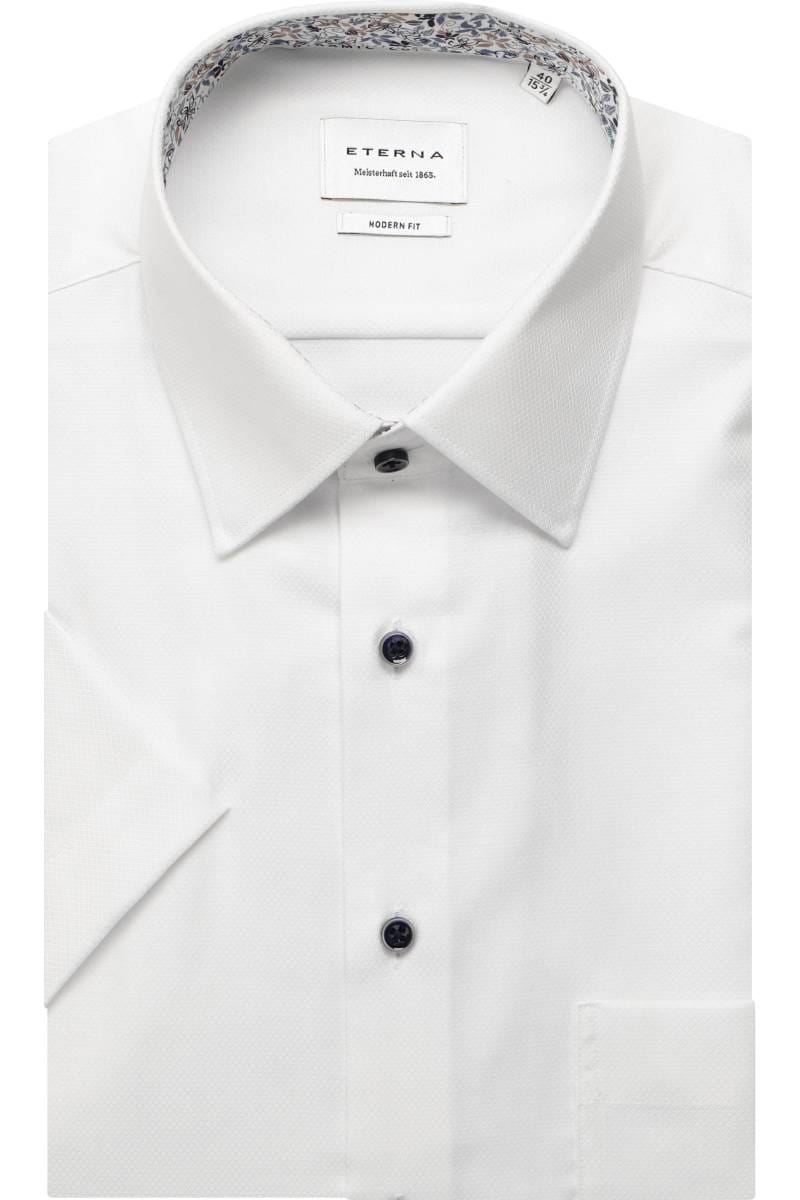 ETERNA Modern Fit Hemd weiss, Strukturiert