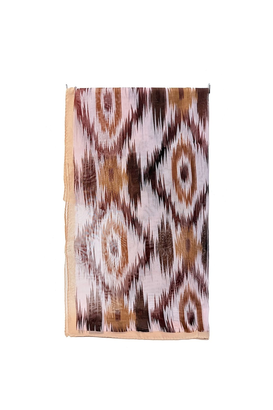 Vellin Abstract Ikat Print Lightweight Scarf