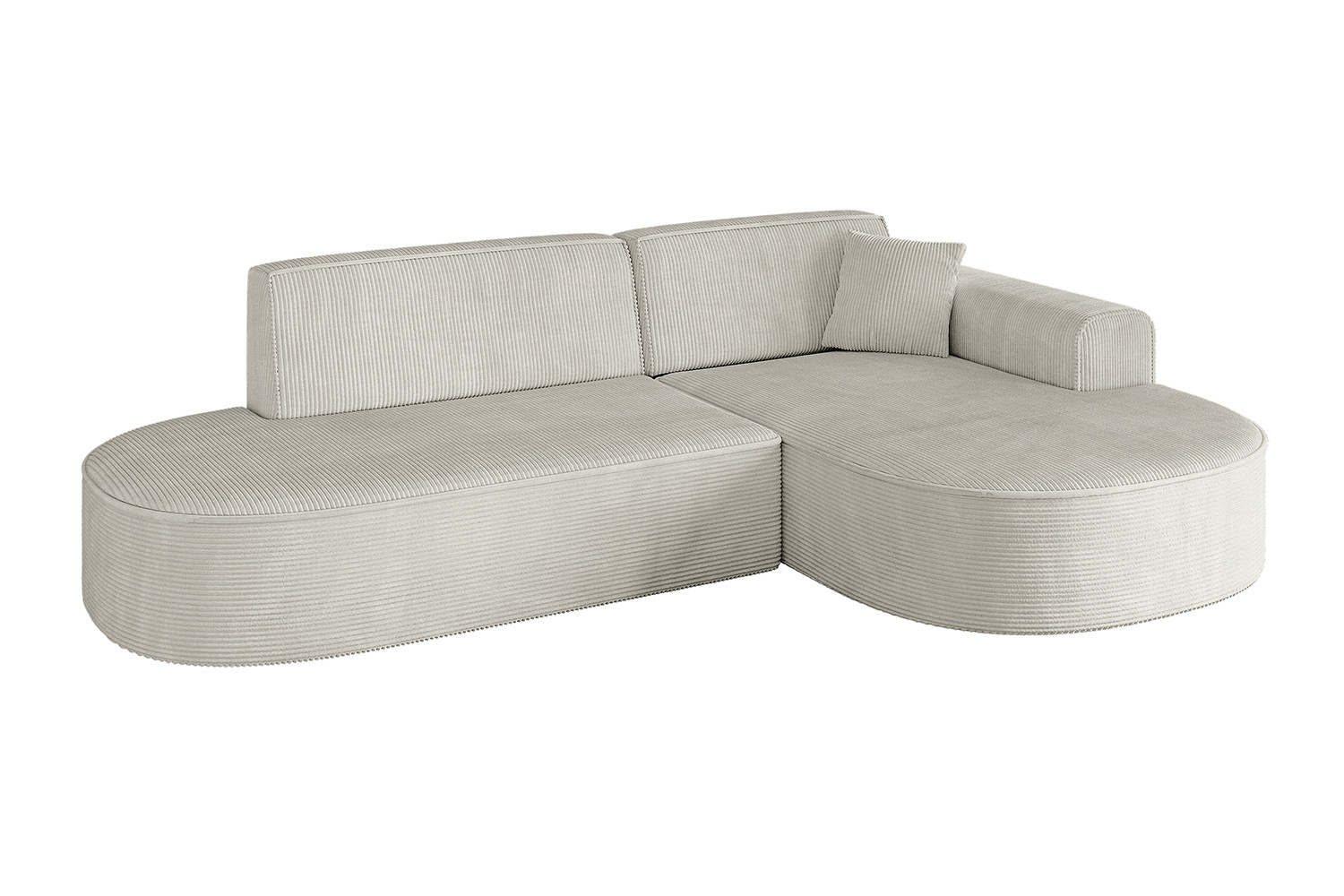 Narożnik prawostronny bez funkcji spania MARI-L1 243x171x79,5cm Kremowy