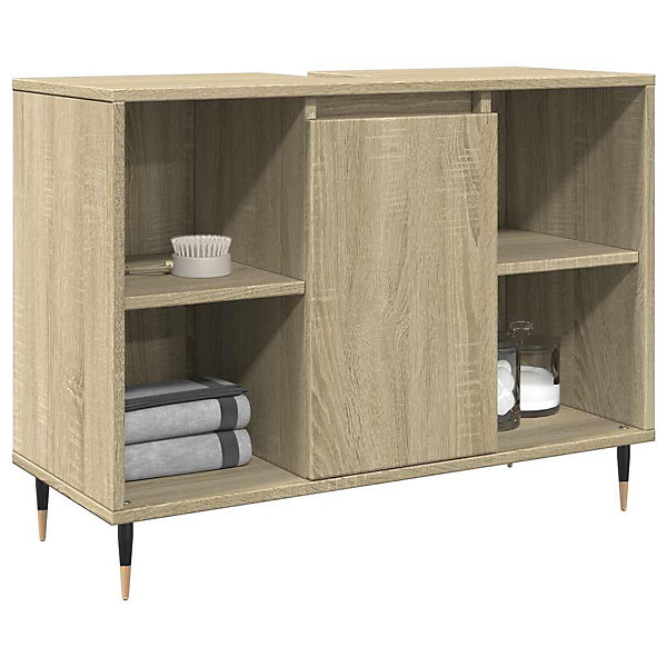 Armoire salle de bain chêne sonoma 80x33x60cm bois d'ingénierie vidaXL
