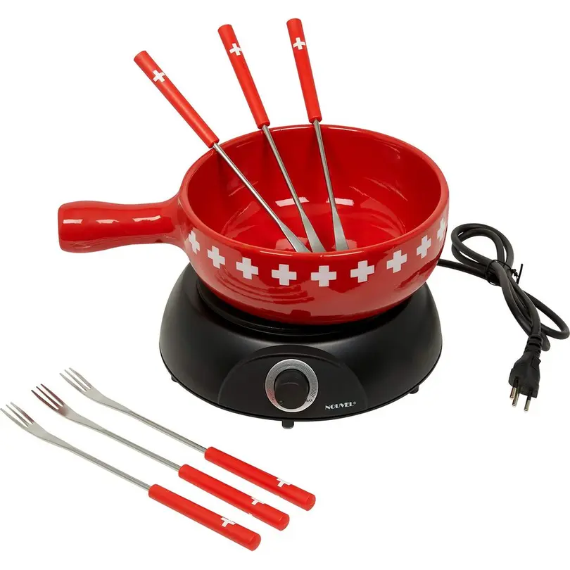 Fondue-Set 8-teilig CH-Band