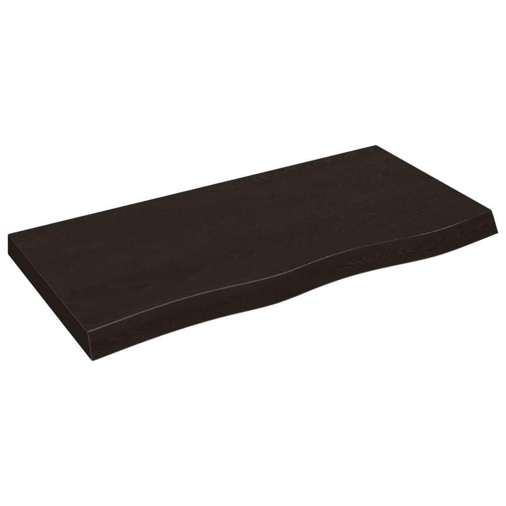 VidaXL Półka ciemnobrązowa 100x50x(2-6) cm