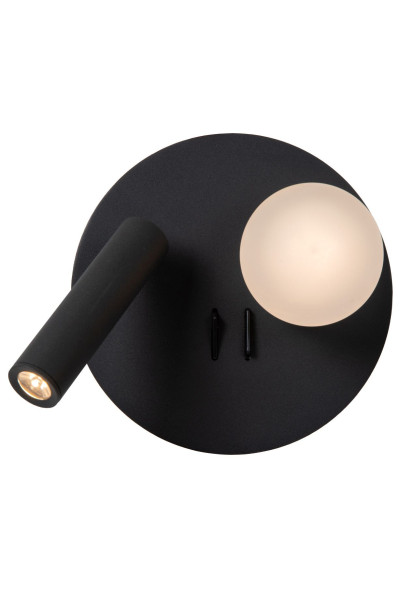 Kinkiet MATIZczarny LED 1x7,5W 444lm wym:15,5x16x16cm IP20 Lucide