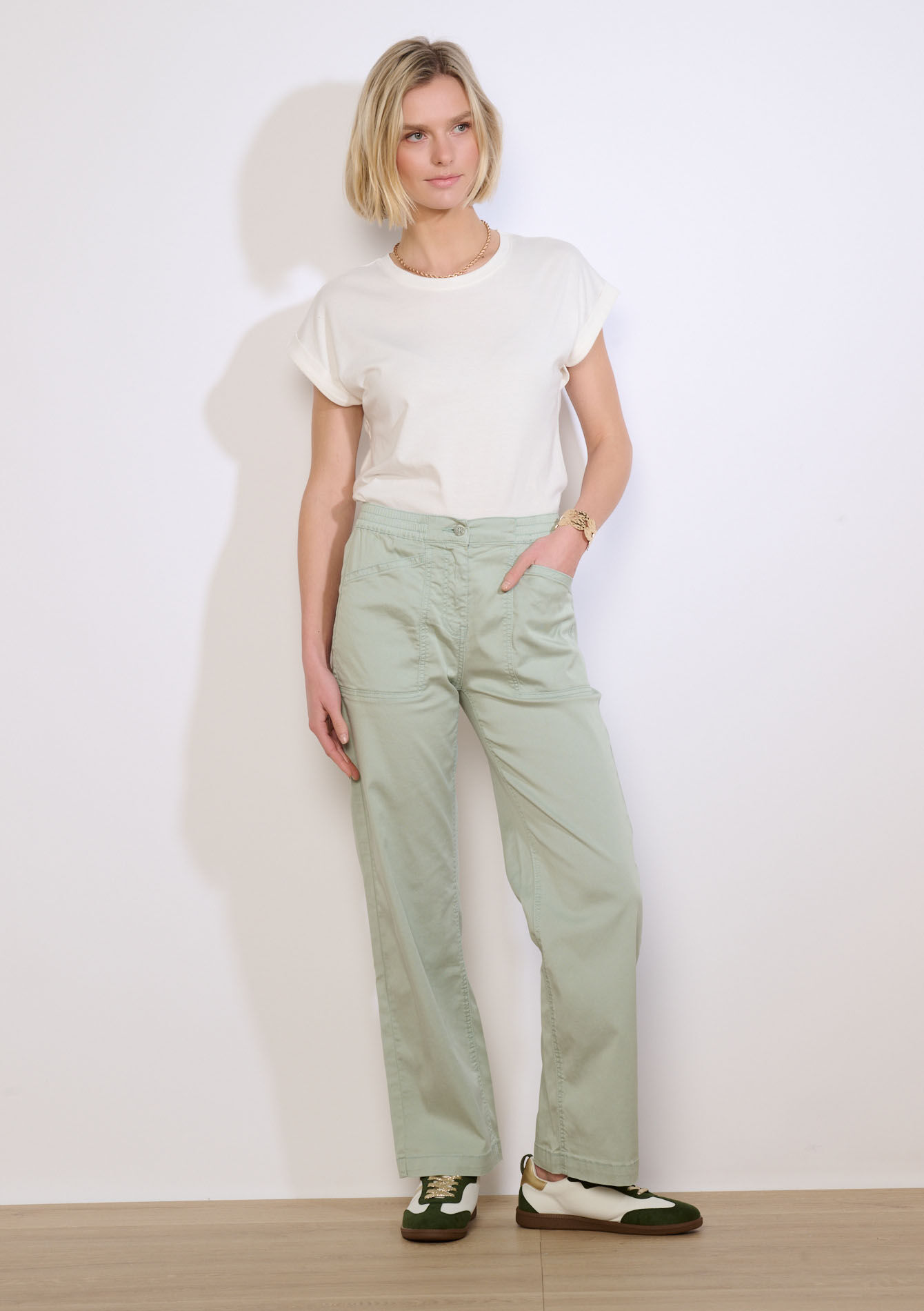 Wijde jogpant met werkzakken