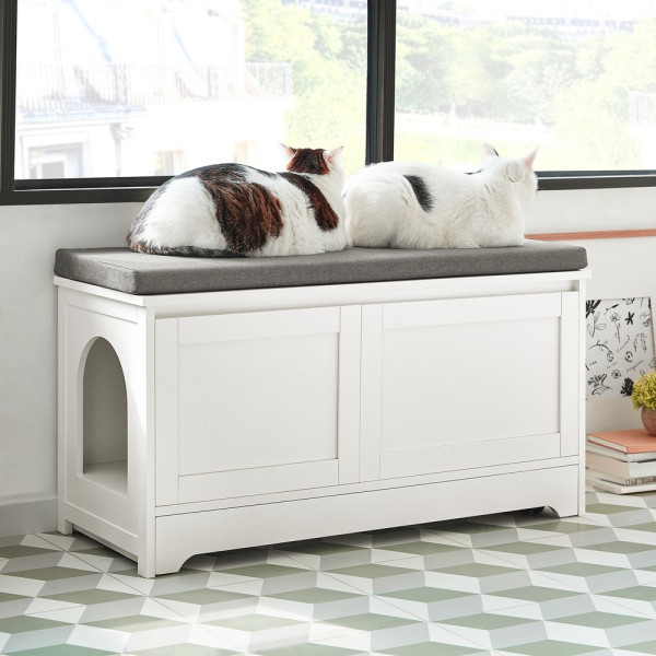 SoBuy Szafka na buty z jedną szufladą Biały 90x36x44cm FSR136-W
