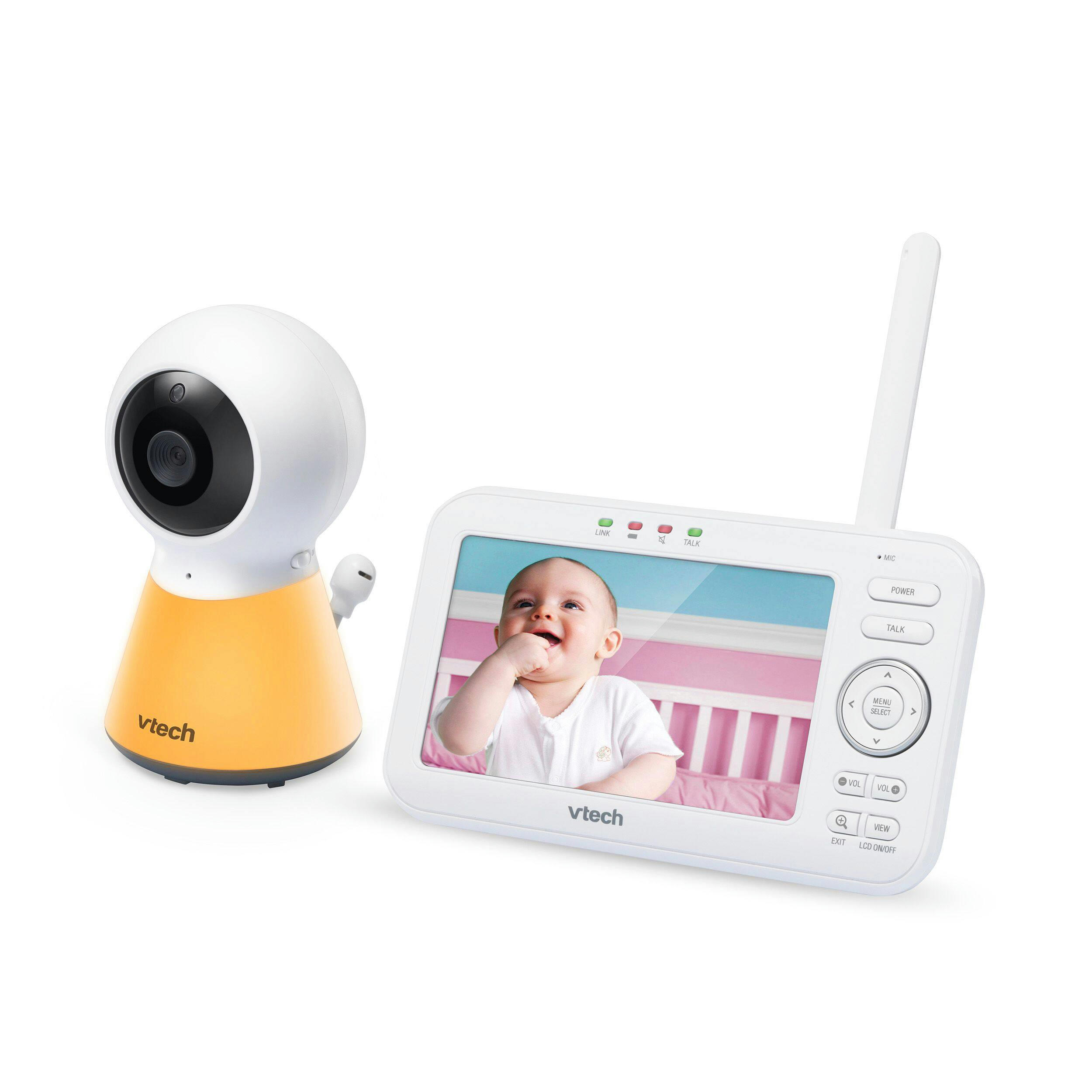 VTech VM5254 Fixed Adaptive Digital Video Baby Monitor with Night Light, 5-in