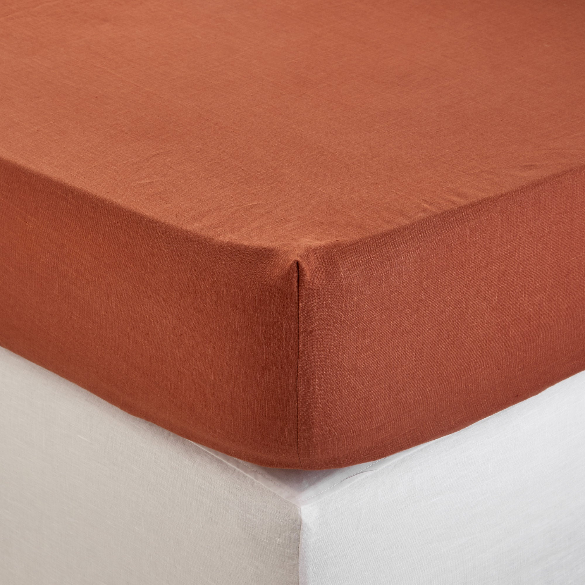 Madura Hoeslaken Carlina terracotta 140x200 cm