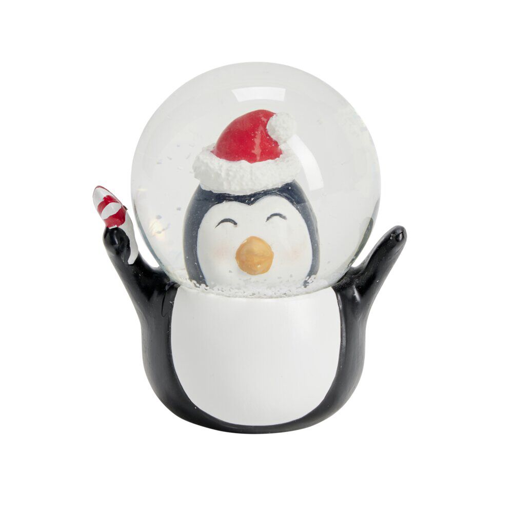 Boule à neige No&euml;l traditionnel personnage 9x6,5xH9cm (4 modèles)