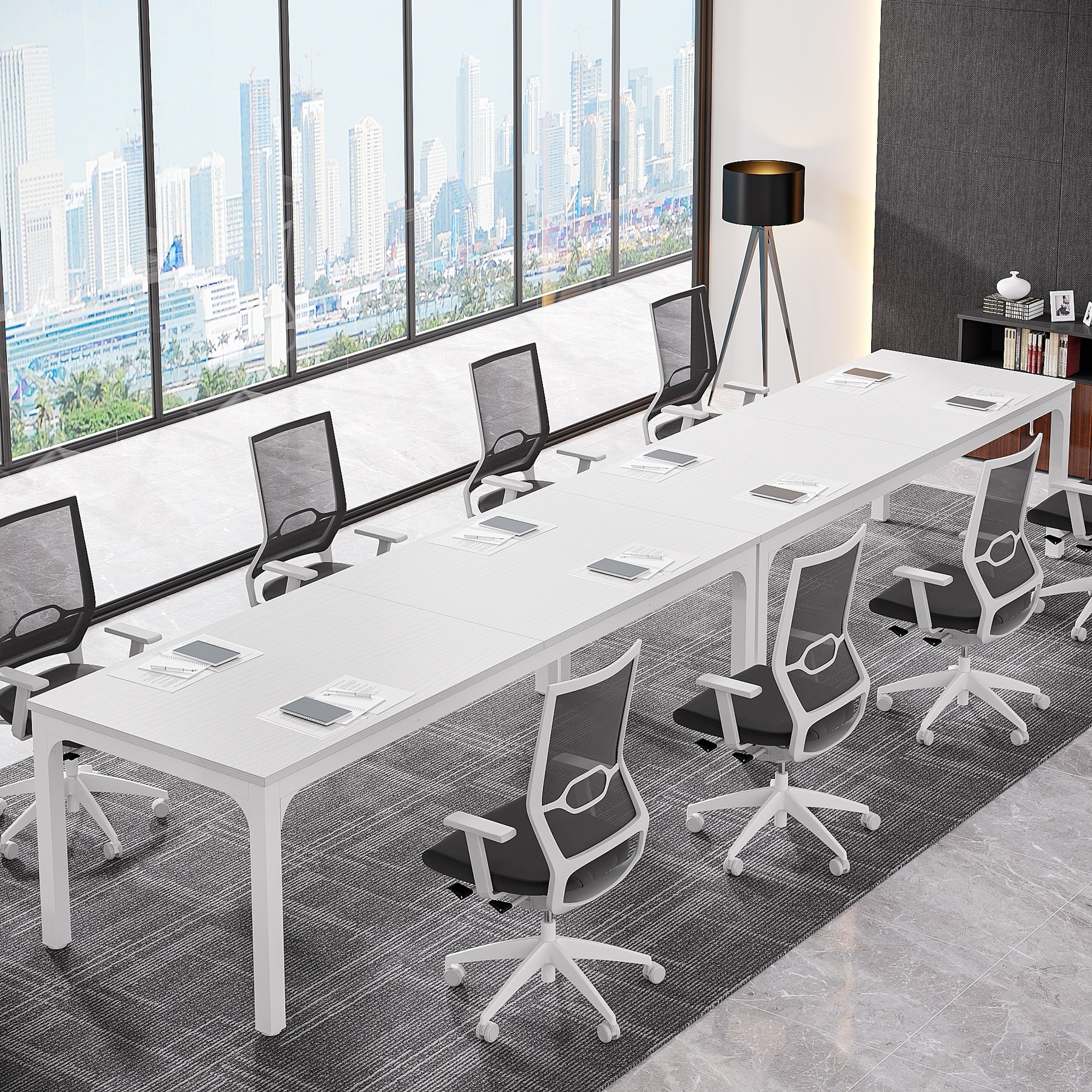 6.5FT Conference Meeting Seminar Business Table Set for 8-12 Person (Set of 2)