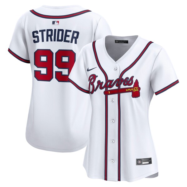 Spencer Strider Atlanta Braves Nike Women's Home Limited Player Jersey – White