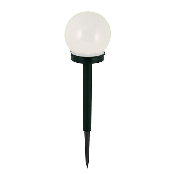 GLOBE: lampe de jardin solaire LED diamètre10cm. En plastique