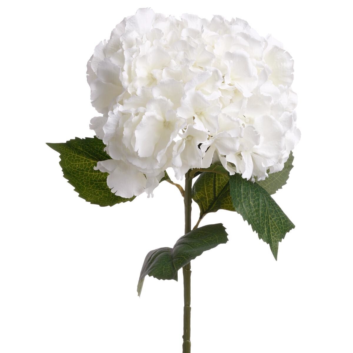 Artificial hydrangea stem White, H.83 cm