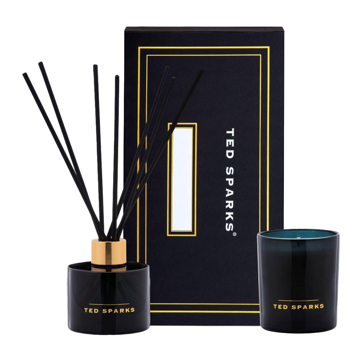 Ted Sparks Kaars & Geurstokjes Gift Set M - Bamboo & Peony