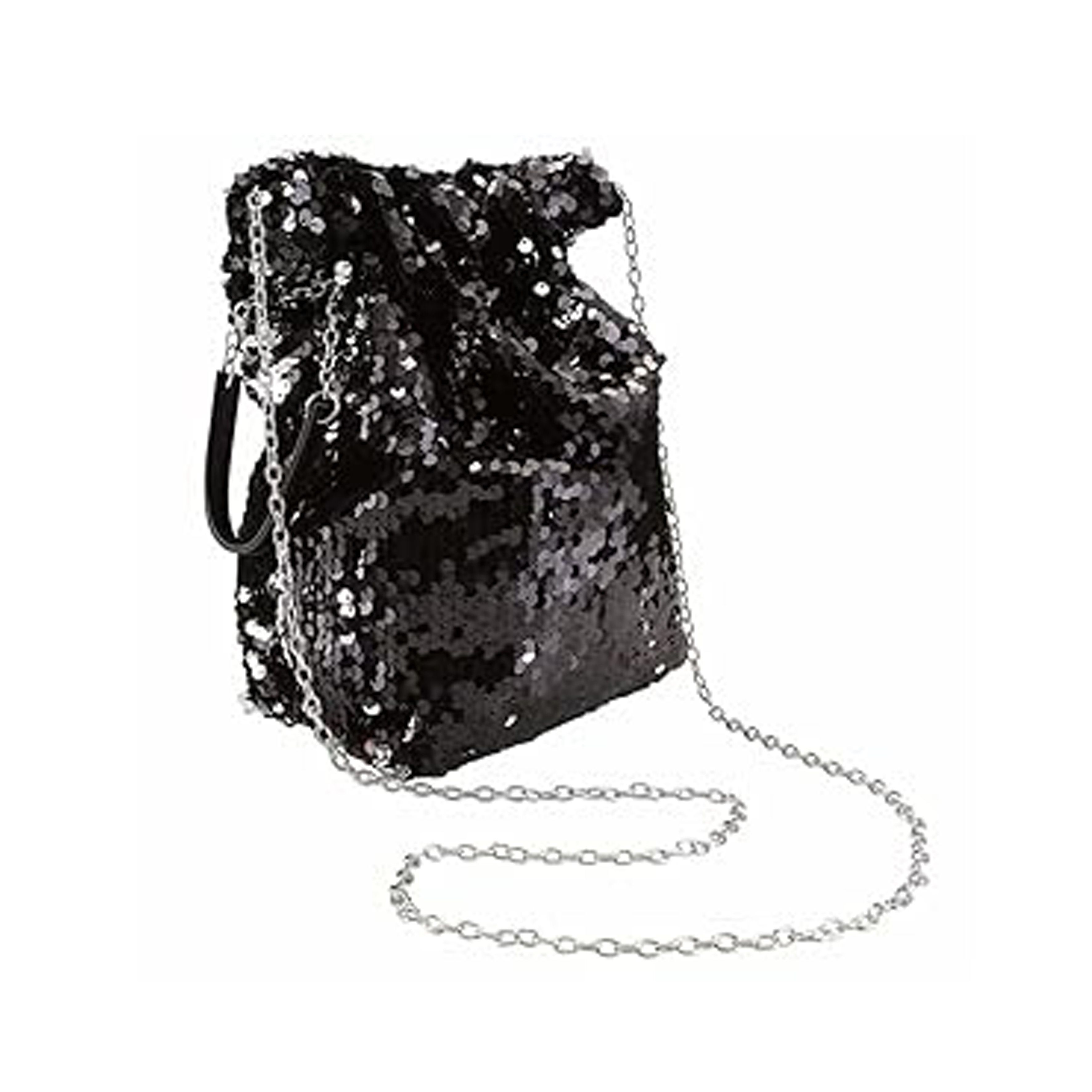 JFY Versatile 3-Way Sequin Bucket Bag