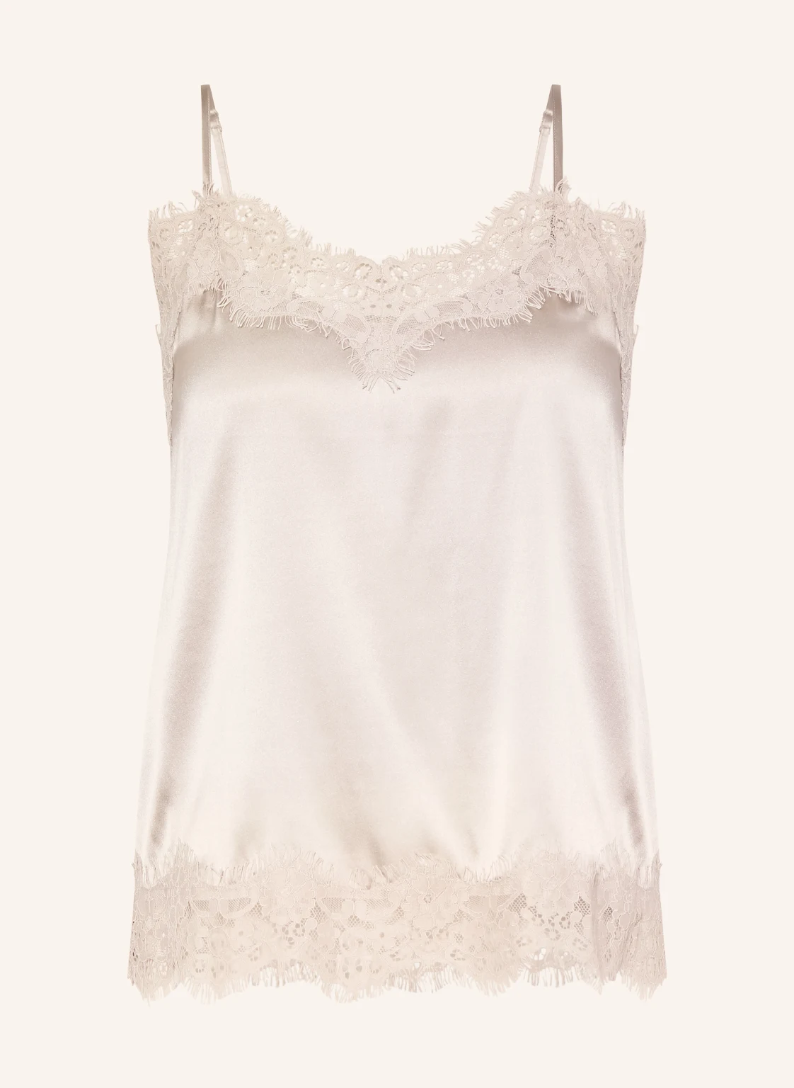 darling harbour Seidentop aus Satin mit Spitze
