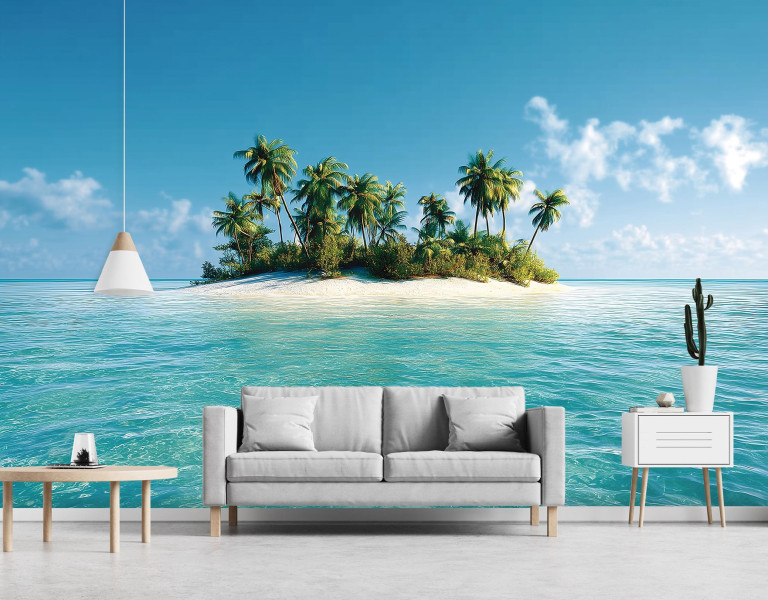 Fototapeta Plaża Niebieski Na Flizelinie Do Sypialni Salonu 250x175