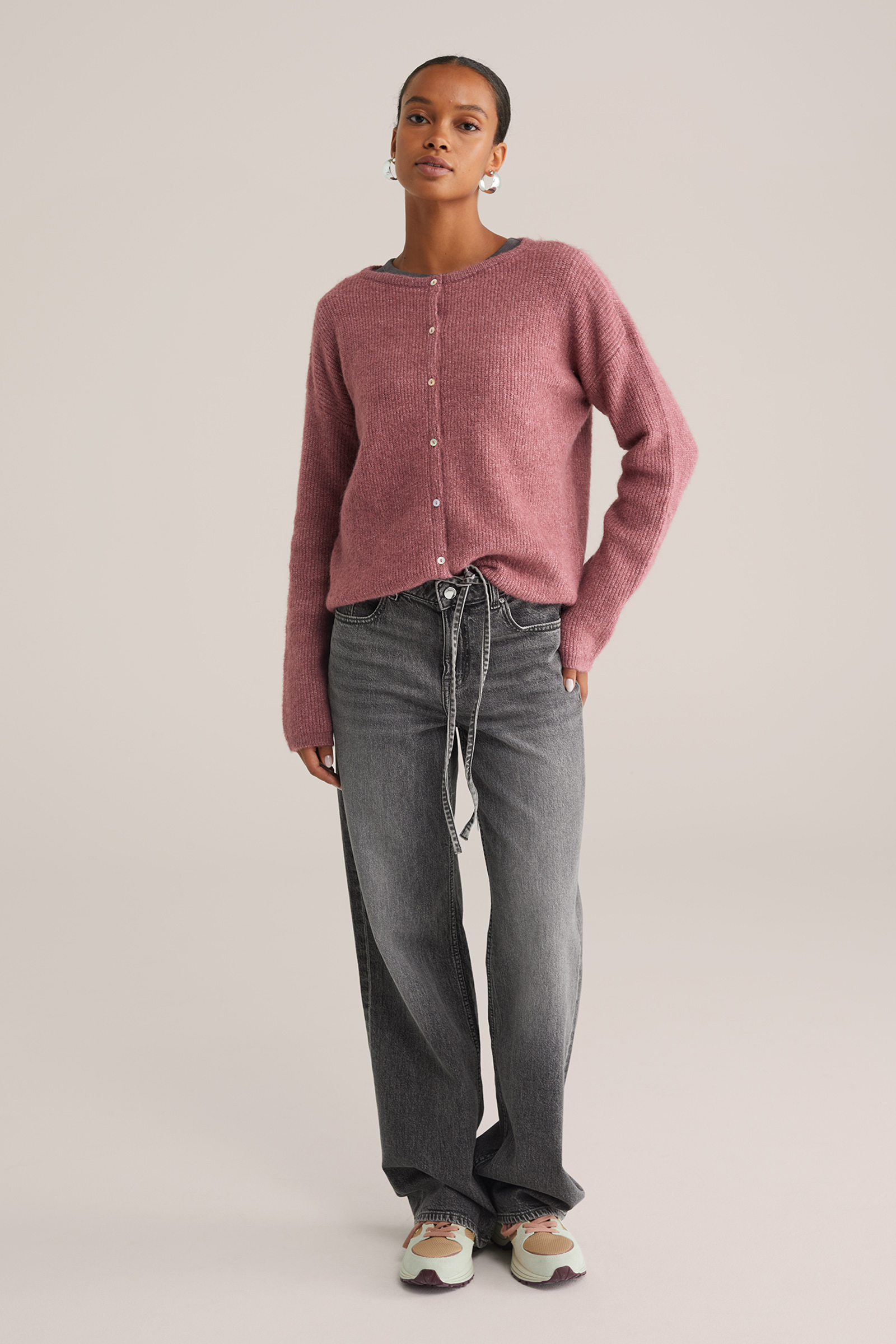 Dames gebreid vest van wolmix