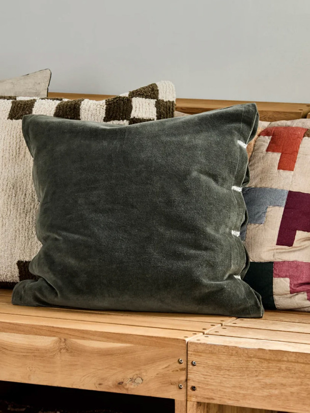 Coussin hd velvet vert & interieur - house doctor vert