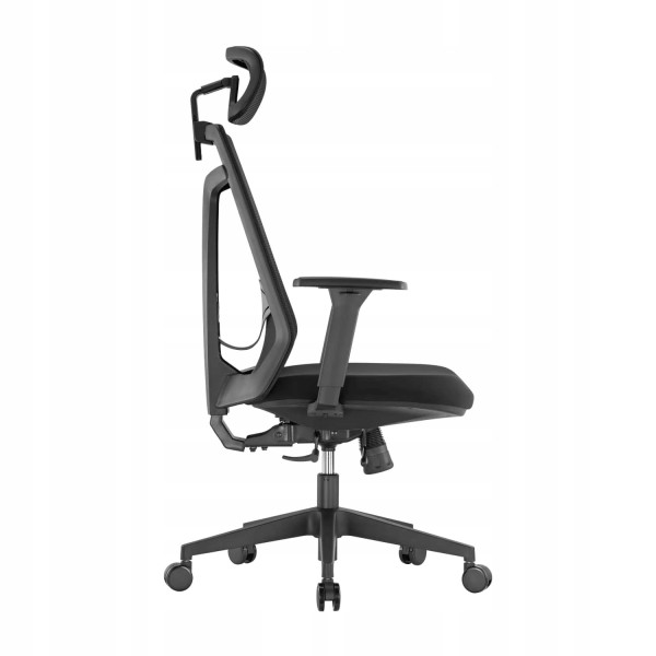 Ergonomiczny fotel biurowy CLASSIC czarny siatka/tkanina