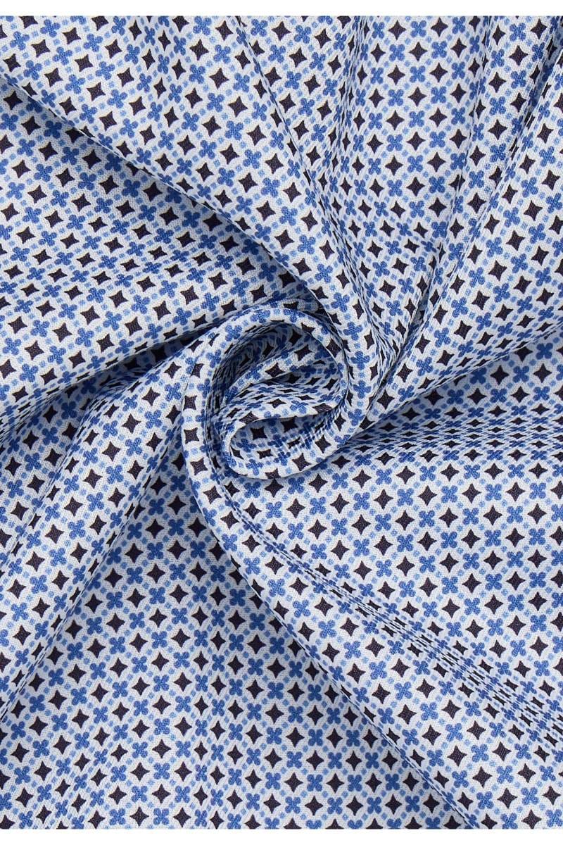 ETERNA Modern Fit Hemd blau, Bedruckt (extra langer Arm)
