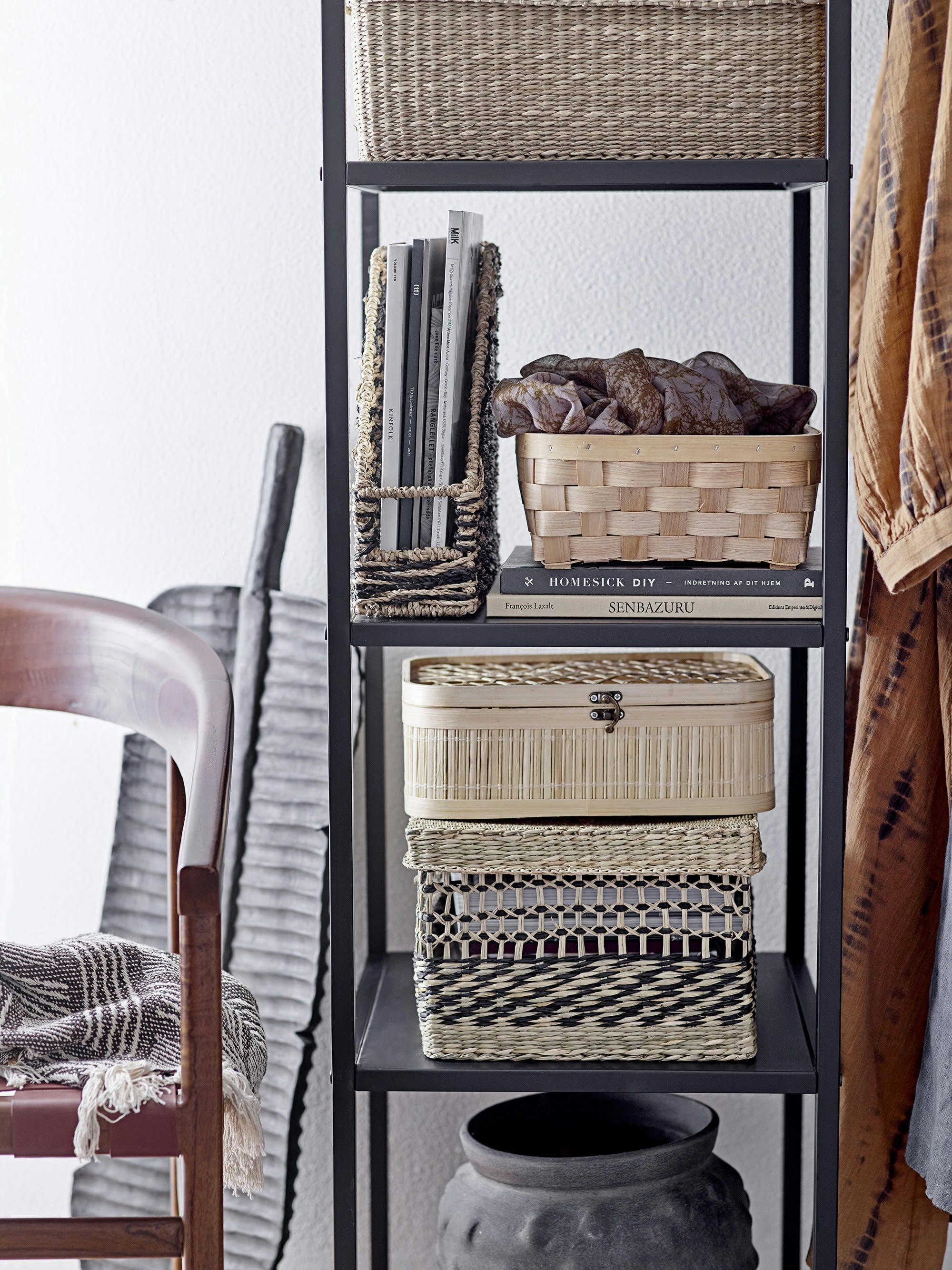 CLAUDE - Porte-revues en jonc de mer marron