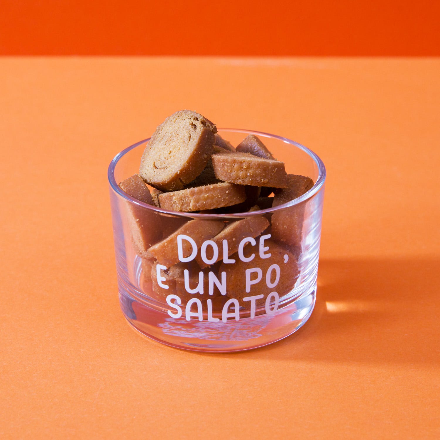 Coppetta in vetro 190 ml scritta Dolce e un po' salato