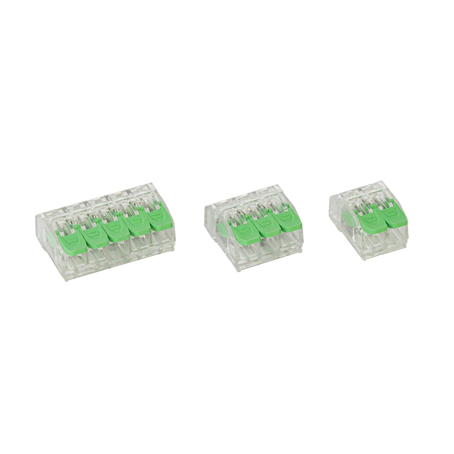 GARDNER BENDER 19-PCL3 LeverGard 3-Port Splicing/Wire Connectors, Green, 10-pk