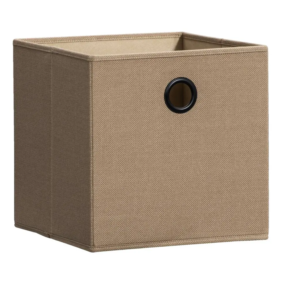 Opbergbox Kenzi linnen - zand - 31x31x31 cm