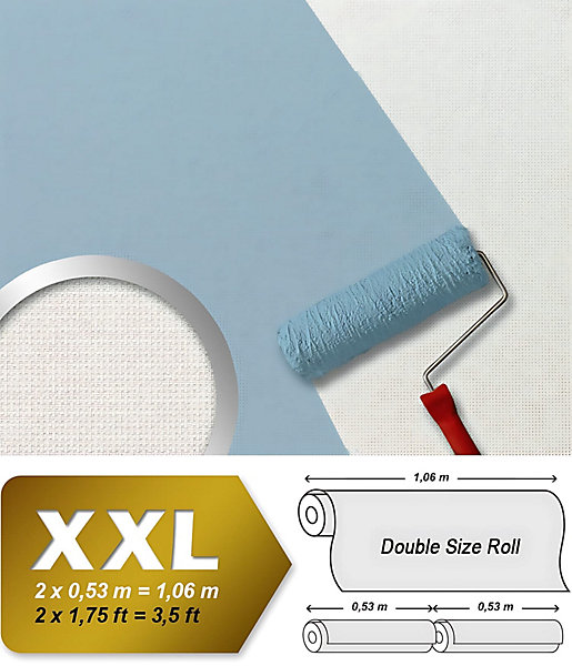 Papier peint intissé blanc à peindre texturé EDEM 80375BR60 décorative aspect canevas double