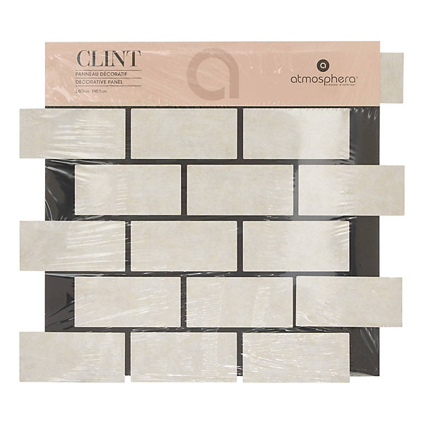 Panneau décoratif mural Clint beige 61x69cm - Atmosphera