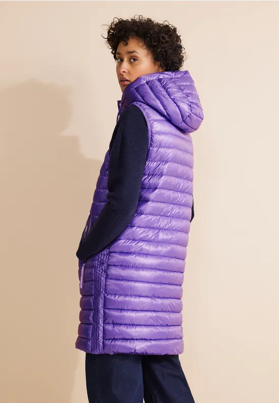 Long Kapuzen Steppweste