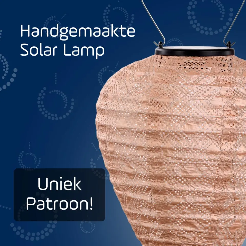 LUMIZ Solar Lampion Mosaic Balloon - 20 cm - Roze