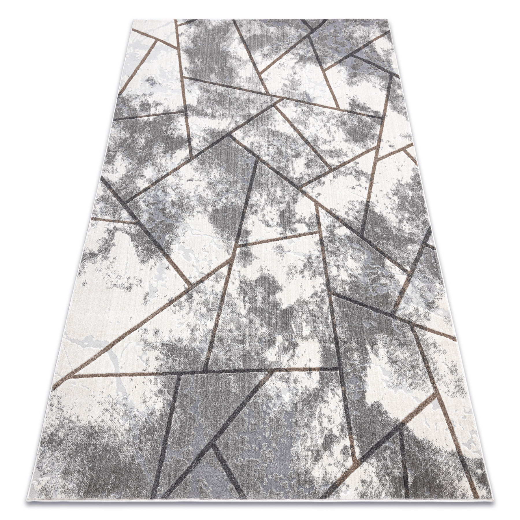 Dywan NOBLE nowoczesny 1518 67 Przecierany, geometryczny - 80x150 cm