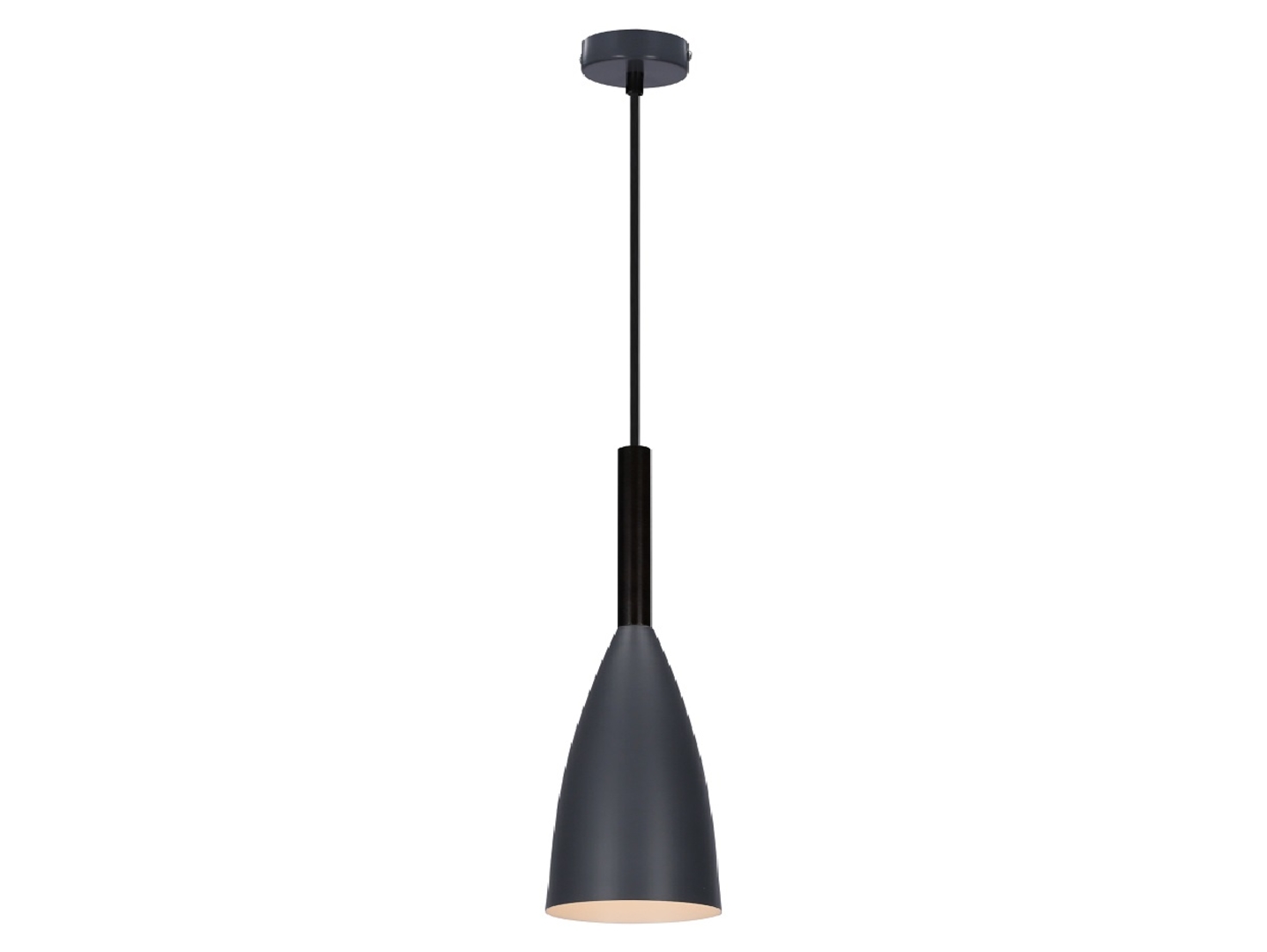 Lampa wisząca Flen II metalowa szara