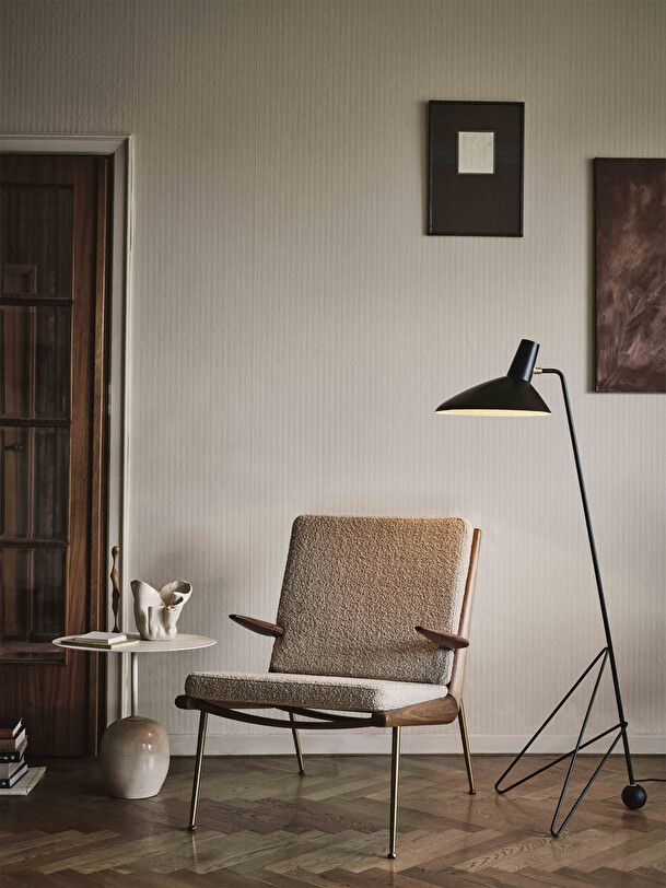 Fauteuil boomerang hm2 chene - &tradition beige