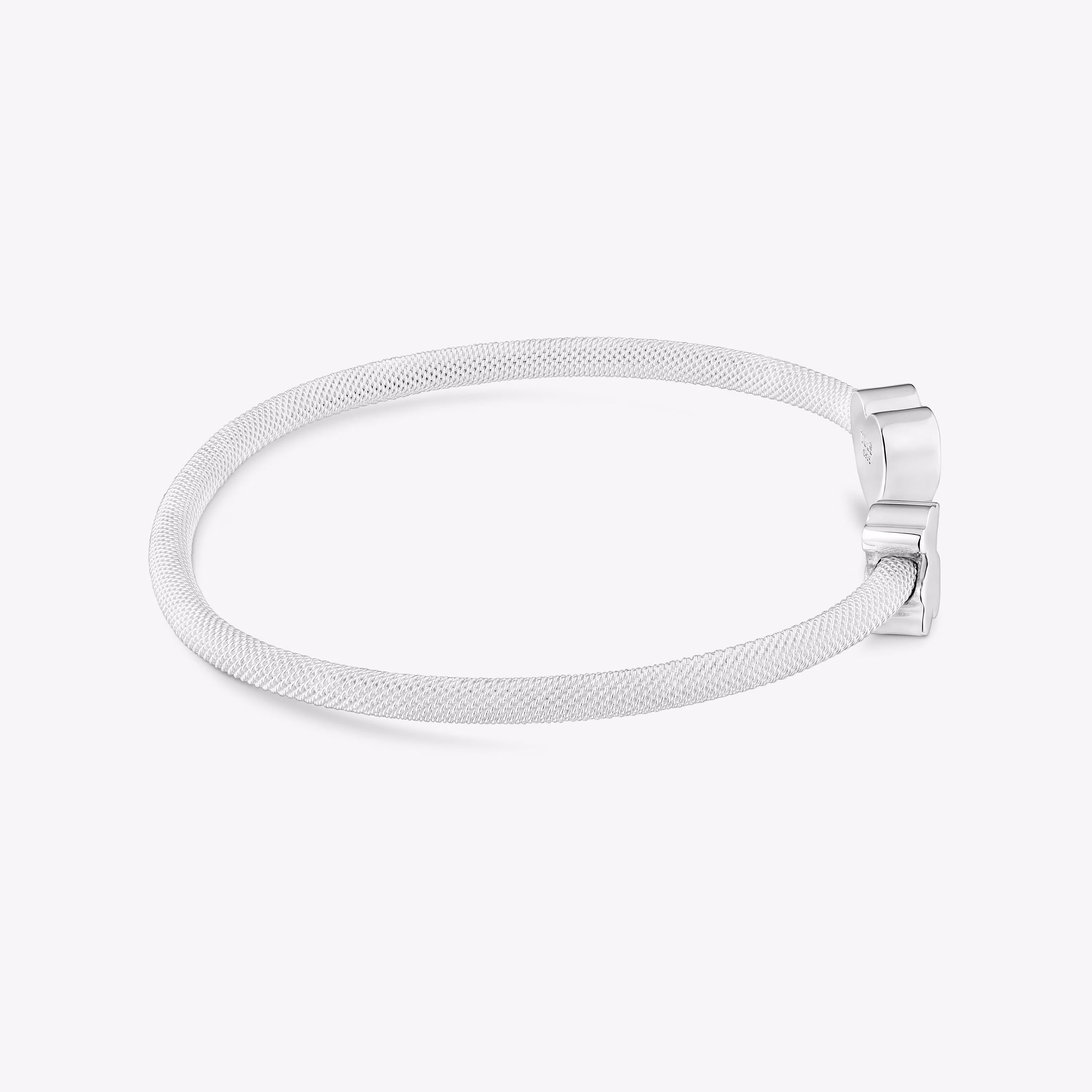 Pulsera esclava de plata y motivos Icon Mesh