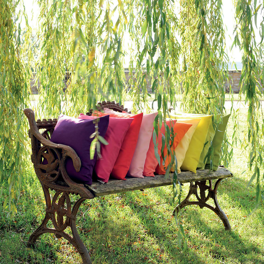 CONFETTIS MOUSSE - Housse de coussin  pur coton vert 50x50