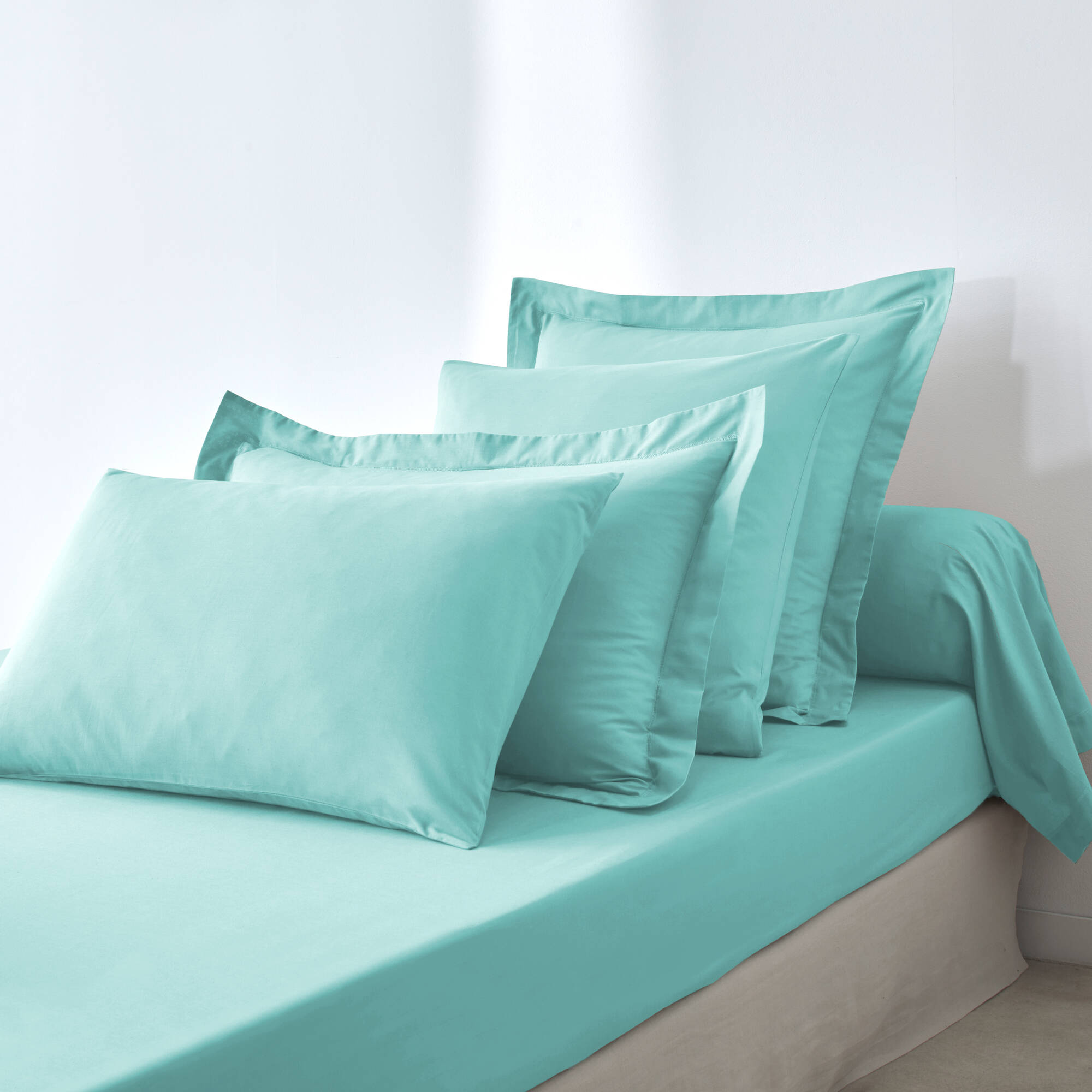 Drap-housse uni coton bonnet 32 cm