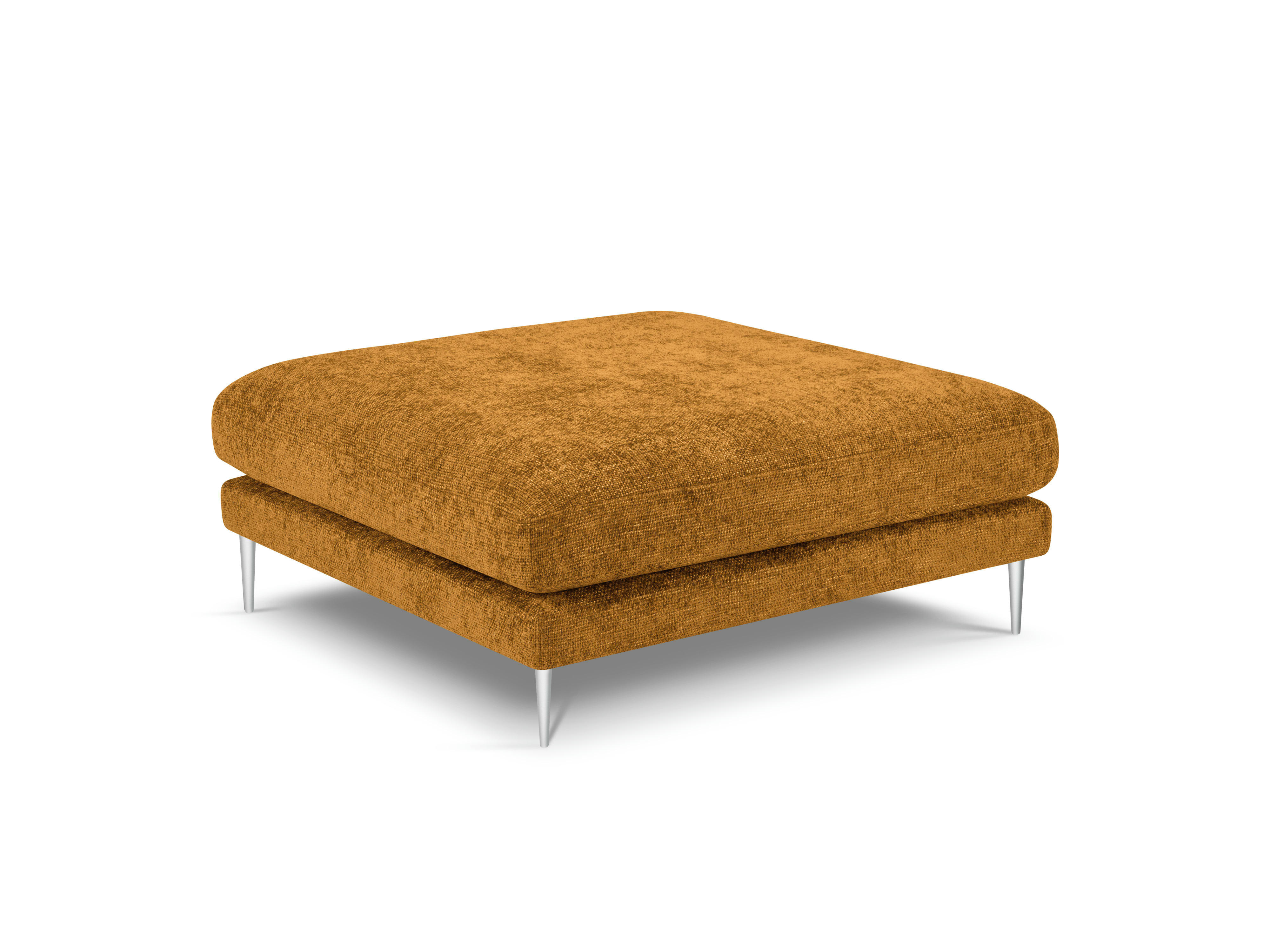 JOG - Pouf en tissu structuré jaune