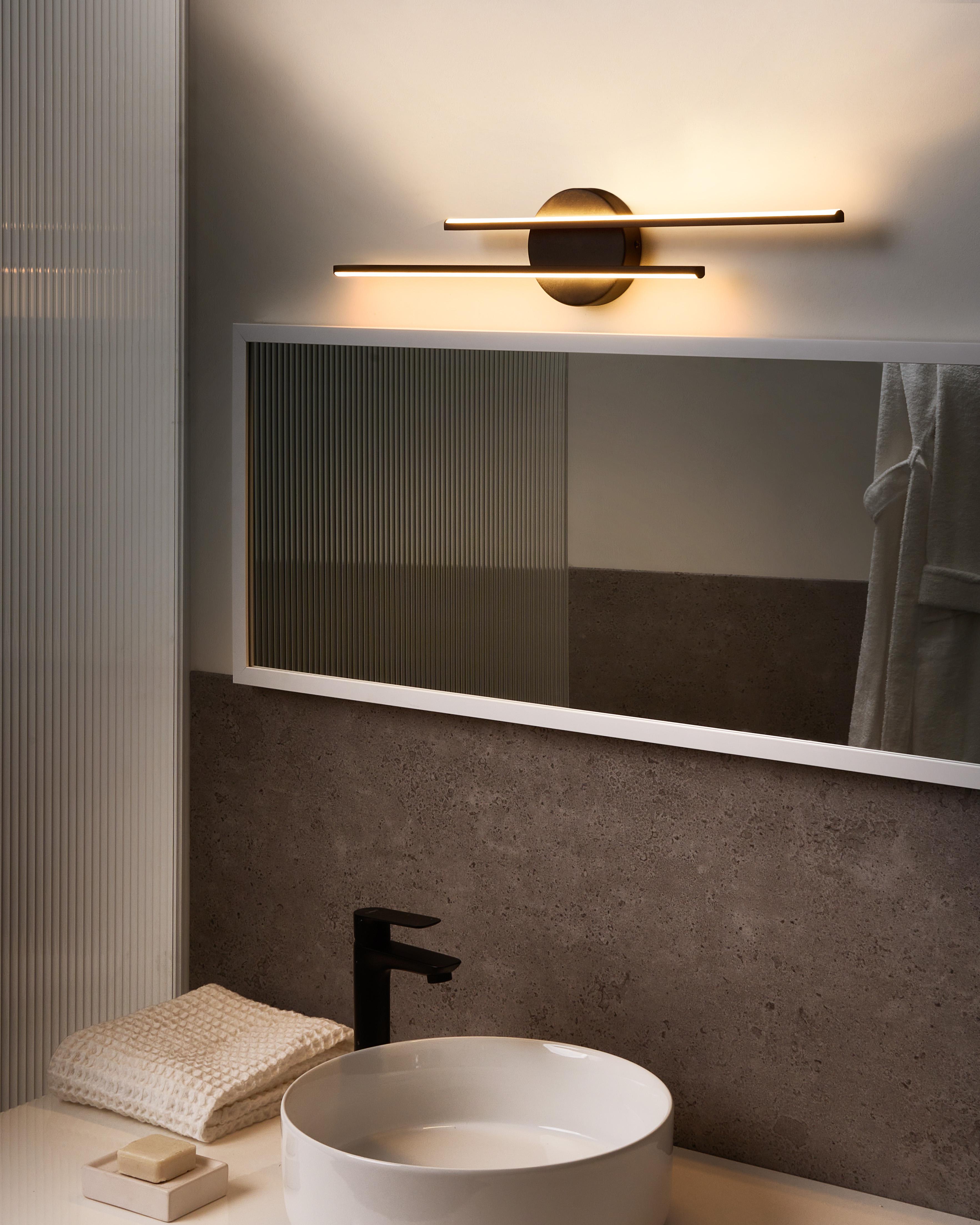 Picture and Mirror LED Light TOUQUES Metal Black