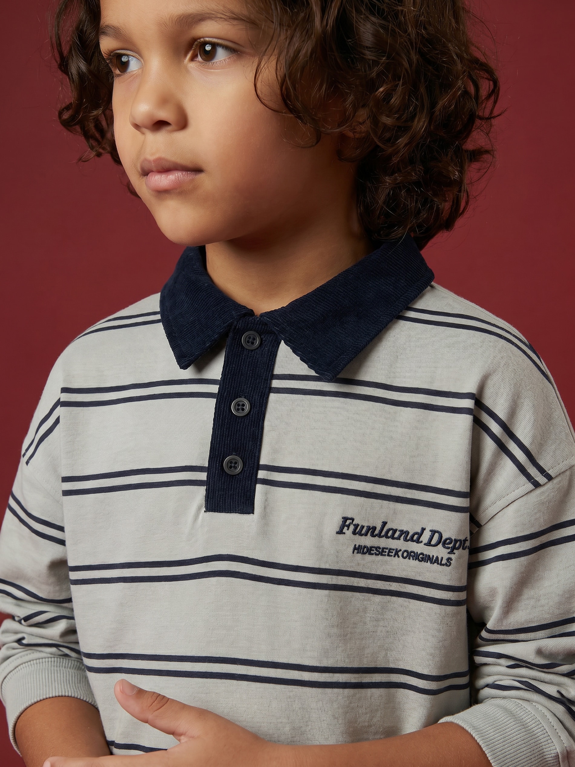 Bawełniana bluza polo w paski