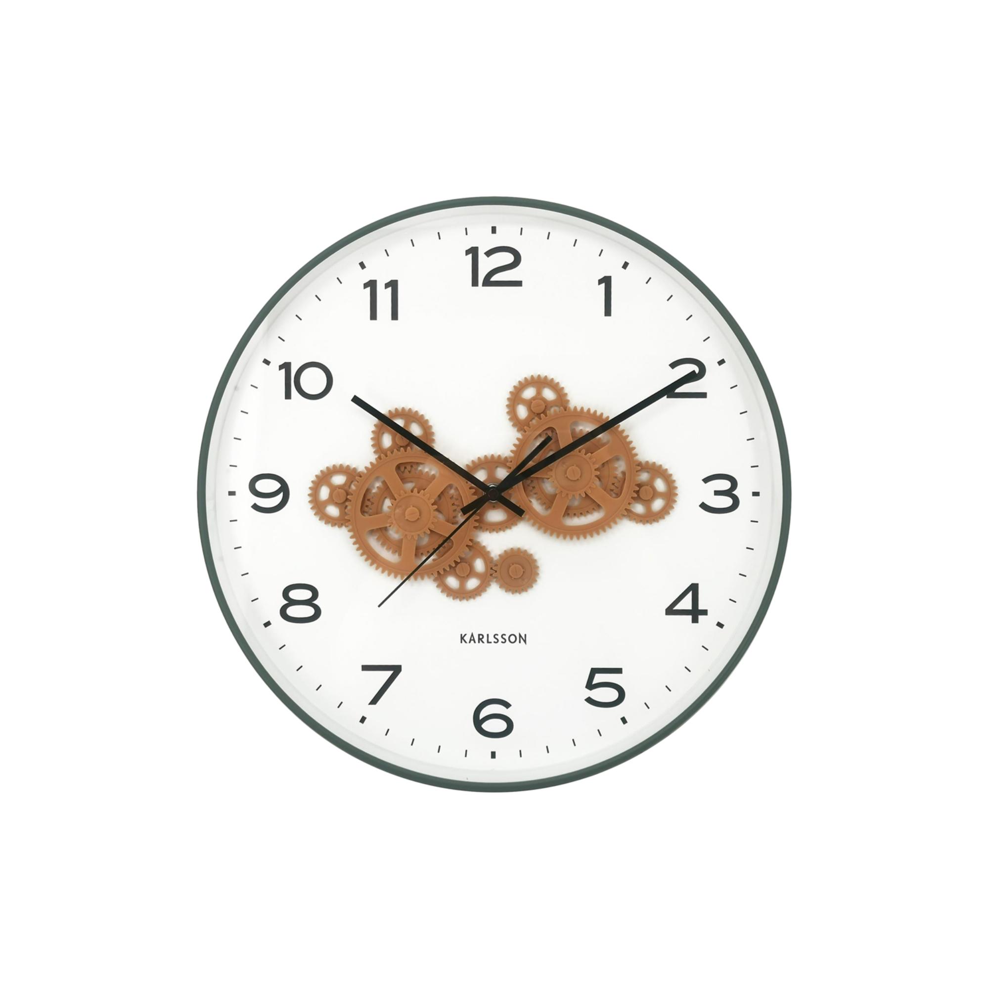 Karlsson wandklok Open Gear - groen - Ø40cm