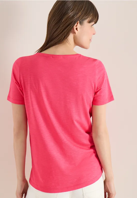 Basic T-Shirt mit Rundhals in Unifarbe