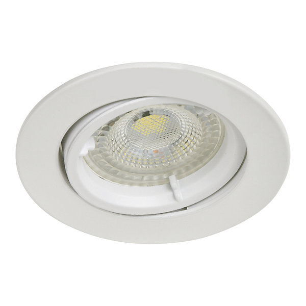 10 spots encastrables Salk GU10 blanc neutre IP20 450lm 4.9W Ø8.5xH.9.4cm blanc GoodHome